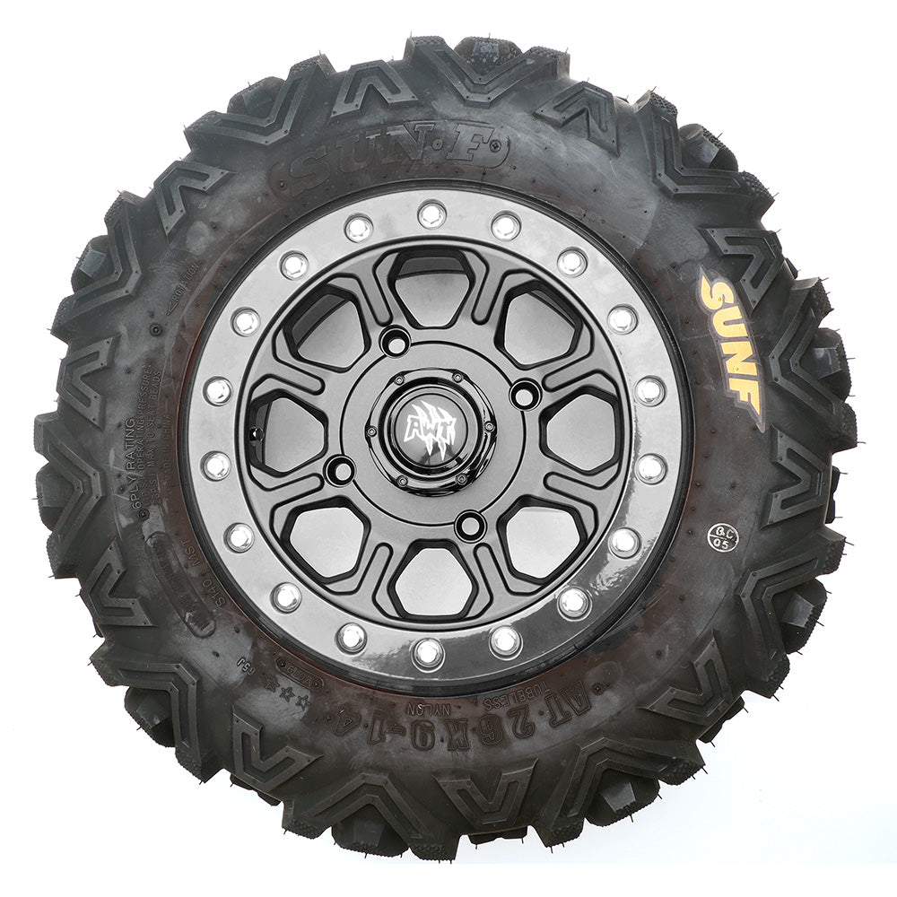 APE RACING Beadlock Wheel UTV 14×7 Offset 5.5+1.5 For Can Am Commander Maverick Max Kawasaki Teryx