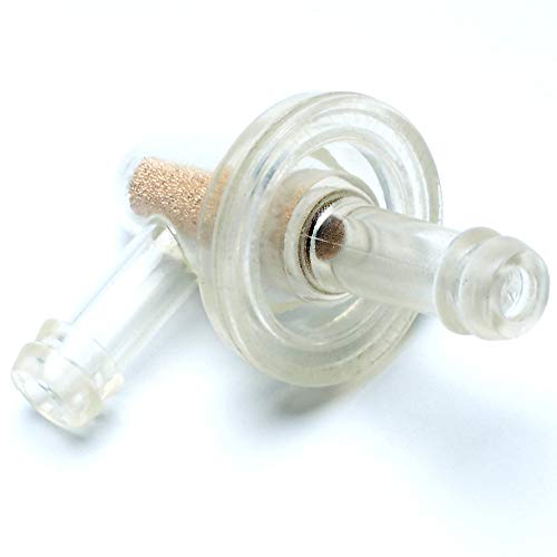 Inline Fuel Filter - APE RACING Universal Small 90 Degree Fuel Filters (Pack of 2) for 1/4 Fuel Line Gas Engine Motorcycle Bike Scooter ATV Quads