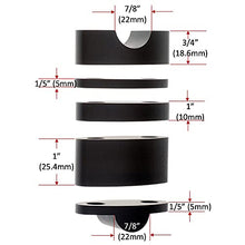 Load image into Gallery viewer, APE RACING Billet Aluminum Handlebar Risers Adjustable Raise Height for 7/8 22mm Bars Motorcycle ATV Dirt Bike Quad (7/8", Black)