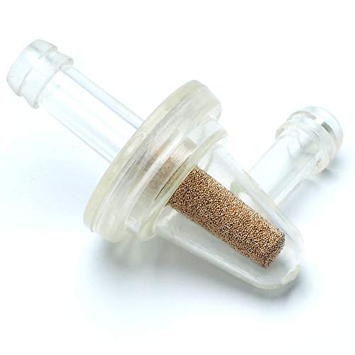 Inline Fuel Filter - APE RACING Universal Small 90 Degree Fuel Filters (Pack of 2) for 1/4 Fuel Line Gas Engine Motorcycle Bike Scooter ATV Quads