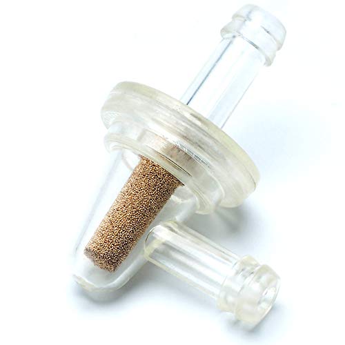 Inline Fuel Filter - APE RACING Universal Small 90 Degree Fuel Filters (Pack of 2) for 1/4 Fuel Line Gas Engine Motorcycle Bike Scooter ATV Quads