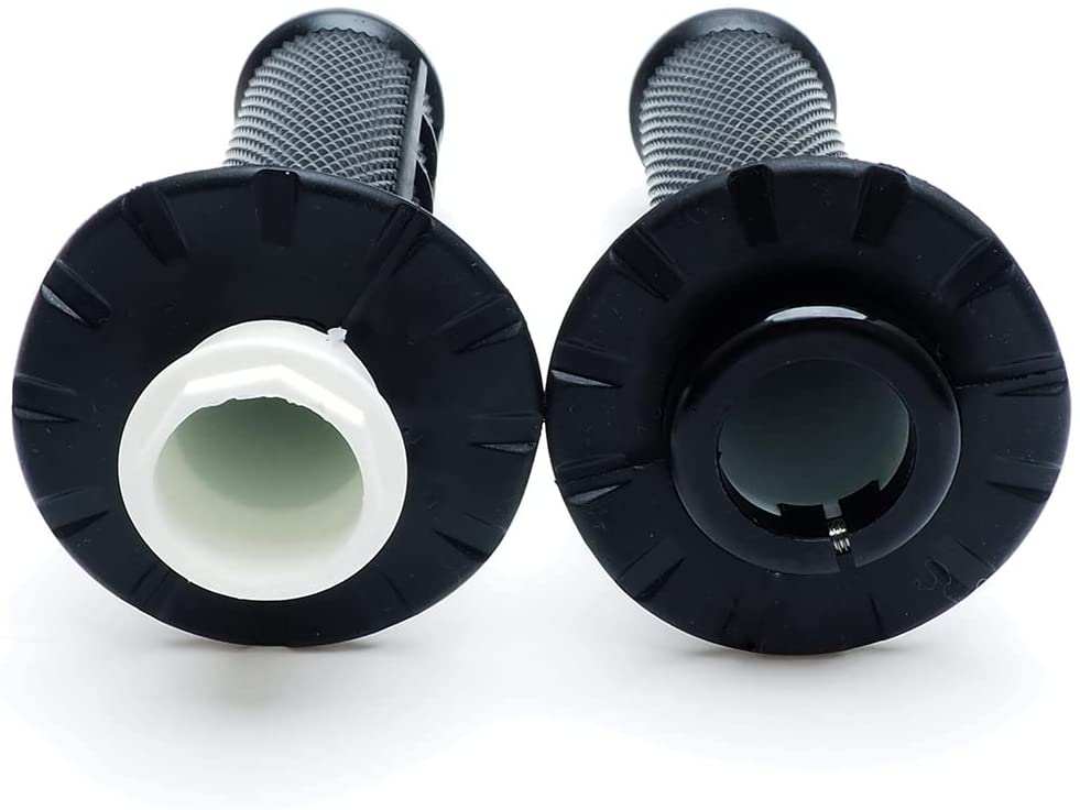 APE RACING Anti-Slip Lock-on Twist Throttle Handlebar Grips for Motorcycle Dirt bike Motocross (Black)