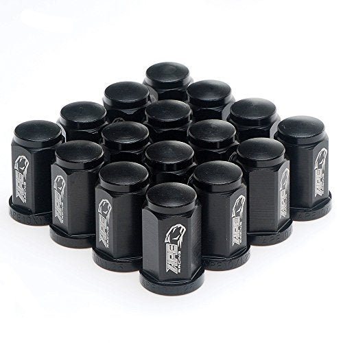 7075-T6 Aluminum Lug Nuts M10x1.25mm 17mm Hex Head Flat Base (Pack of 16) For ATV Quads