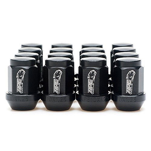 7075-T6 Aluminum Tapered Lug Nuts M10x1.25mm 17mm Hex Head 60 Conical Seat (Pack of 16) for ATV Quads