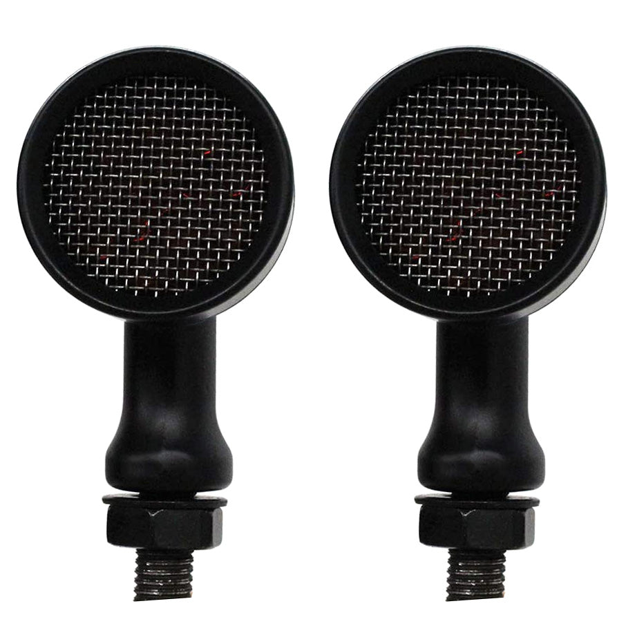APE RACING Motorcycle Metal Vintage LED Turn Signals Running Tail Lights Black M10