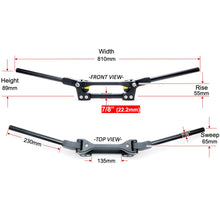 Load image into Gallery viewer, APE RACING 7/8" 22mm Flex Handlebar For Adventure Motorcycle Dirt bike MX ATV Quad (Black)