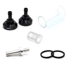 Laden Sie das Bild in den Galerie-Viewer, 1/4 Inline Fuel Filter - APE RACING Upgraded Billet Aluminum Metal Glass Fuel Filter for Motorcycle ATV Dirt bike Classic bikes and Small Engines, Corrosion Resistance, Washable and High Flow (Black)