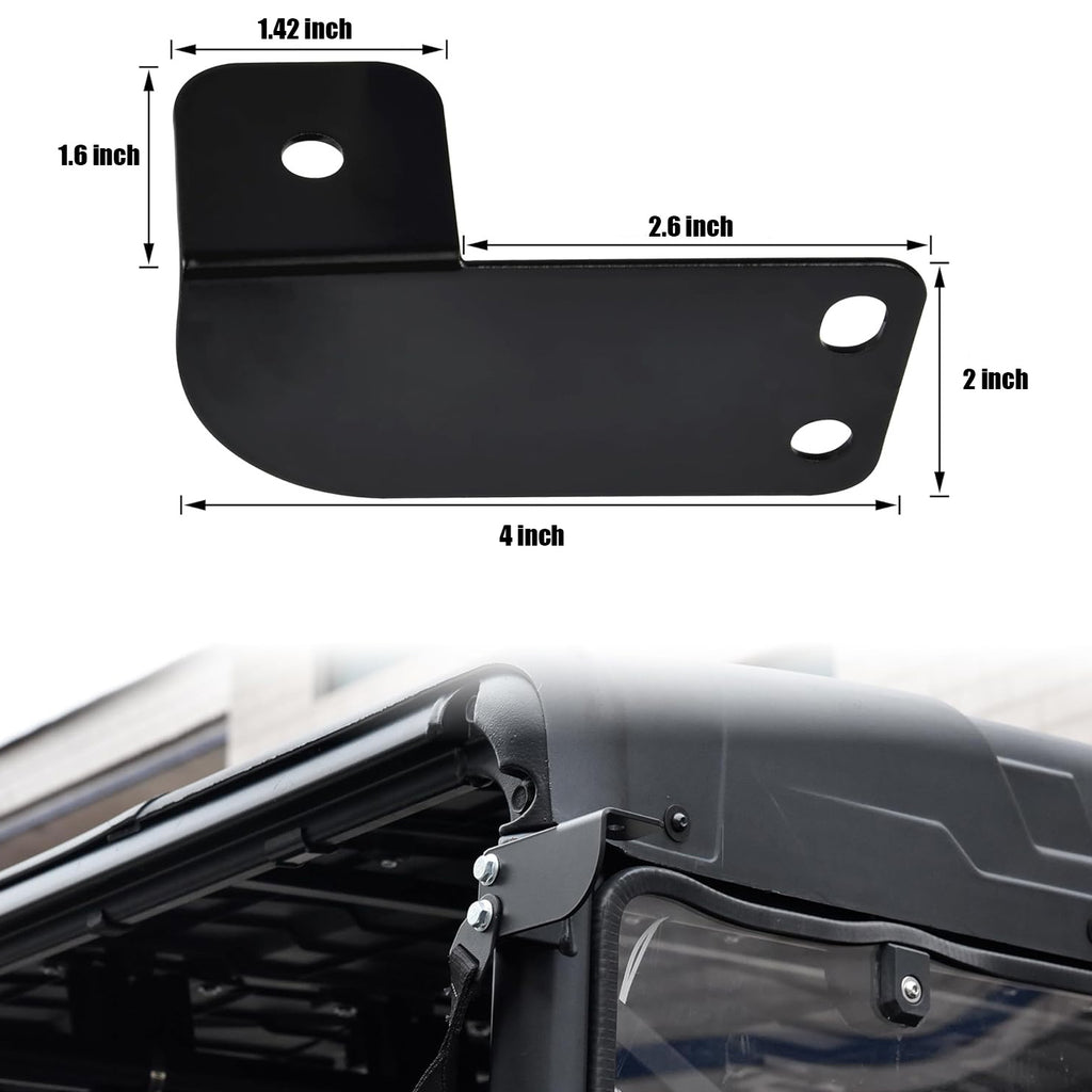 APE RACING UTV Rear Backup Light Mounting Brackets for 2013–2025 Polaris Ranger – Rear Roof Roll Cage LED Pod Mounts