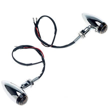 Charger l&#39;image dans la galerie, Motorcycle turn signals - APE RACING Classic Bullet Style Metal Blinker Indicators Bulb Lights Universal fit Motorcycle with 10mm Holes Thread (Chrome + Smoke Lenses)