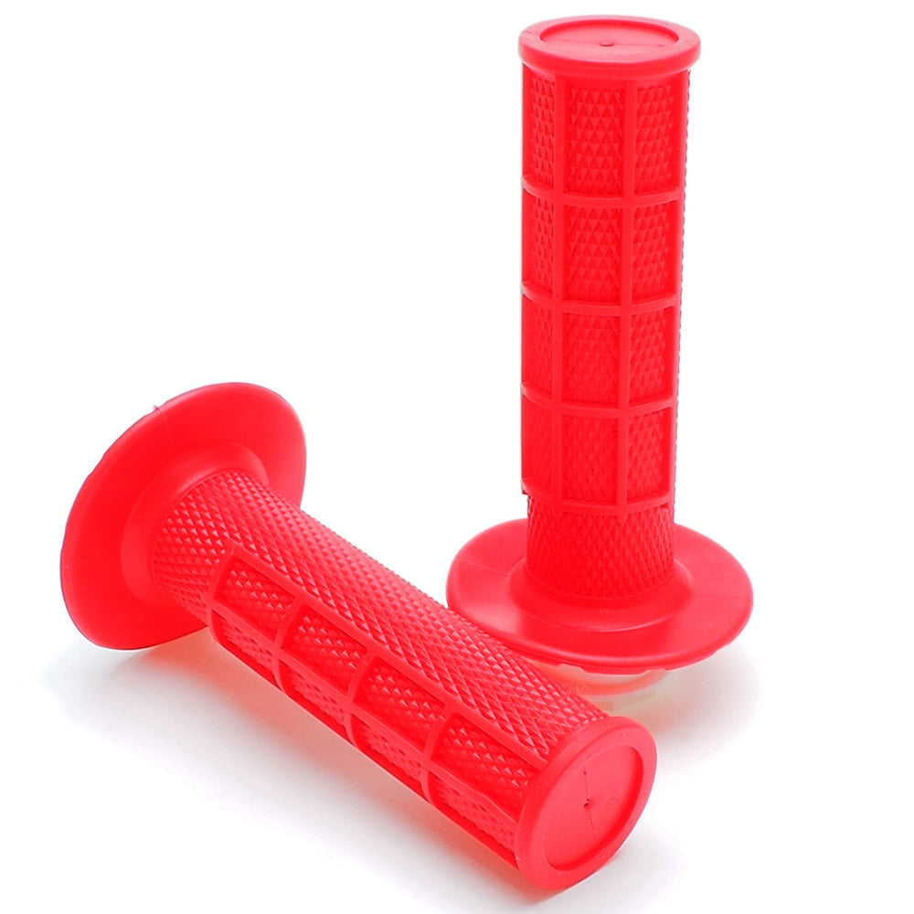 APE RACING Anti-Slip Lock-on Twist Throttle Handlebar Grips for Motorcycle Dirt bike Motocross (Red)