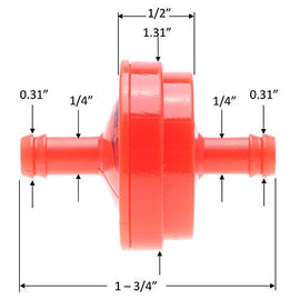 Screen Fuel Filter Replacement - APE Racing 150 micron Universal Fuel Filters (Pack of 4) Replace Briggs Stratton 298090 4105 5018 395018 LG298090 LG298090S PT4265 John Deere AM38708 AM107314