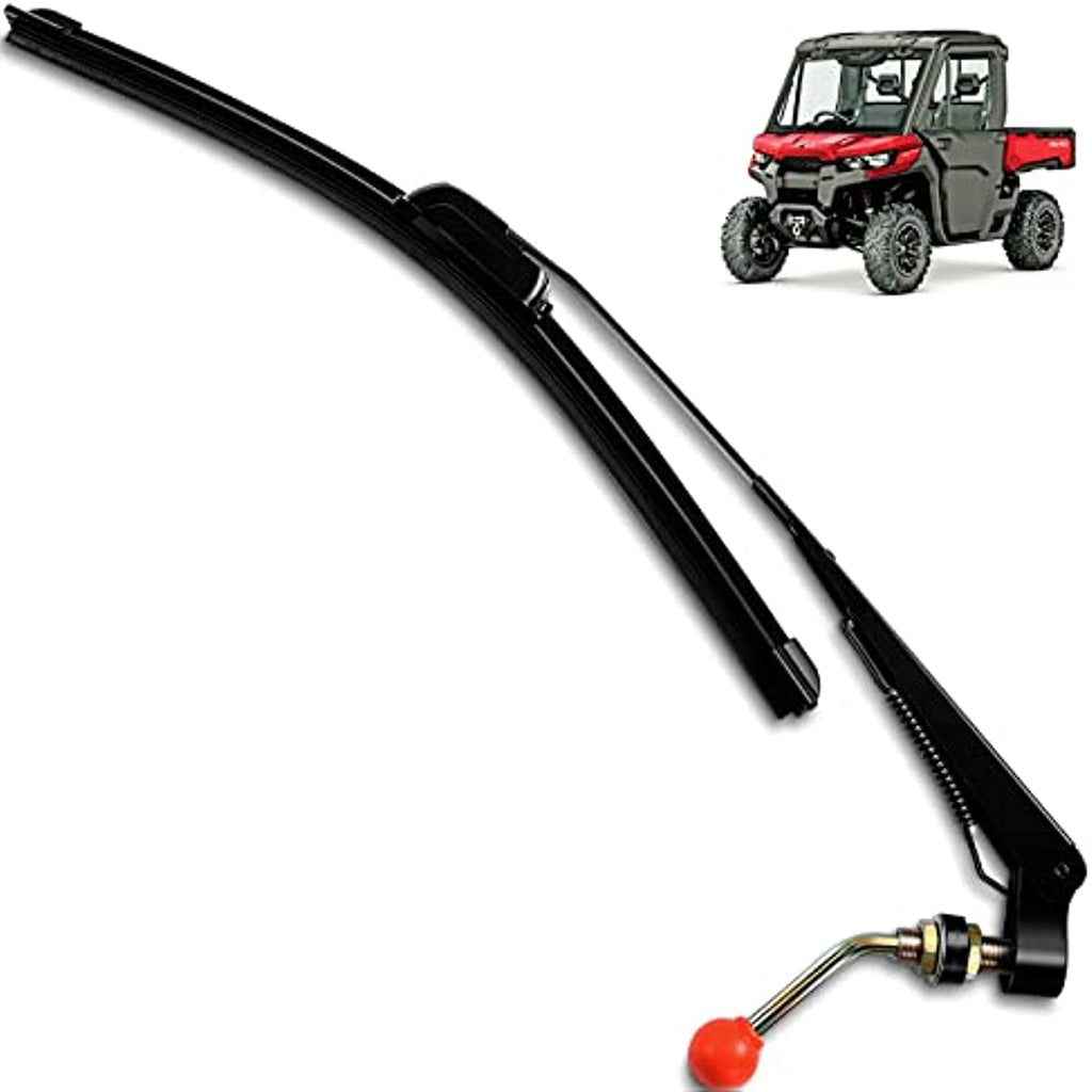 UTV Hand Wiper (13" or 14" or 16" ) UV Protected Rubber Manual Windshield Wiper for Polaris Can-Am Kawasaki Honda Yamaha Side by Side Golf Cart