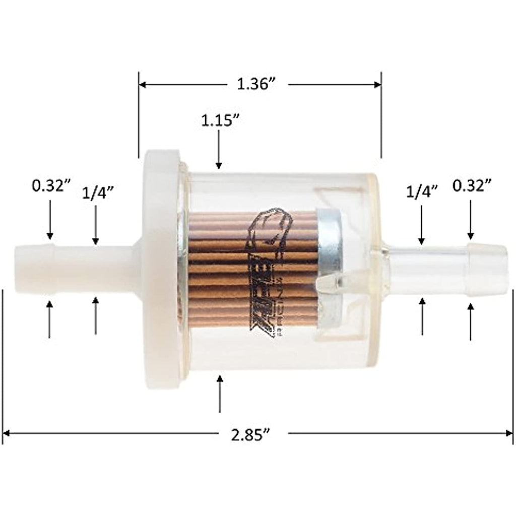 Inline Fuel Filter Universal Fuel Filters for Small Engine Motorcycle Lawn Mower (Pack of 2) Replace 691035 49019-0027 AM108356