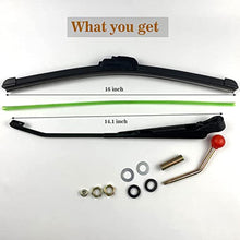 画像をギャラリービューアに読み込む, UTV Hand Wiper (13&quot; or 14&quot; or 16&quot; ) UV Protected Rubber Manual Windshield Wiper for Polaris Can-Am Kawasaki Honda Yamaha Side by Side Golf Cart