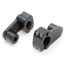 Laden Sie das Bild in den Galerie-Viewer, APE RACING Pivoting Handlebar Clamp Risers 2&quot; Raise Black For 7/8&quot; or 1 1/8&quot; Handlebars Mount To 1-1/8&quot; Stem Clamp