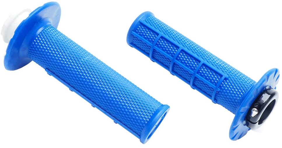 APE RACING Anti-Slip Lock-on Twist Throttle Handlebar Grips for Motorcycle Dirt bike Motocross (Blue)