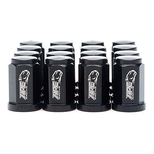 APE RACING 10x1.25mm 17mm Hex Head Forged 7075-T6 Aluminum Flat Base Lug nuts (Pack of 16) For ATV Quads
