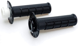 APE RACING Anti-Slip Lock-on Twist Throttle Handlebar Grips for Motorcycle Dirt bike Motocross (Black)