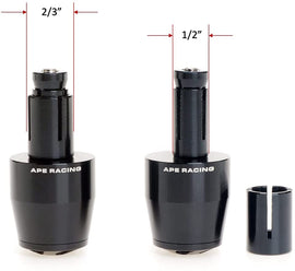 Motorcycle Handlebar Ends - APE RACING Universal Billet Aluminum Bar End Cap Plugs Weights For 7/8