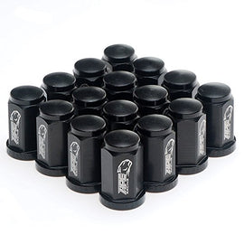 7075-T6 Aluminum Lug Nuts M10x1.25mm 17mm Hex Head Flat Base (Pack of 16) For ATV Quads