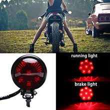 Charger l&#39;image dans la galerie, APE RACING Motorcycle Metal Tail Light Red Running Brake Stop Taillight Compatible With Chopper Bobber Cafe Racer Vintage Bikes
