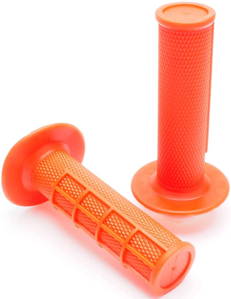 APE RACING Anti-Slip Lock-on Twist Throttle Handlebar Grips for Motorcycle Dirt bike Motocross (Orange)