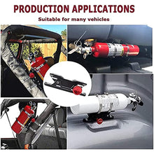 Load image into Gallery viewer, APE RACING Billet Aluminum Quick Release Universal Roll Bar Fire Extinguisher Mount Holder with 4 Clamps for UTV ATV offroad Vehicles