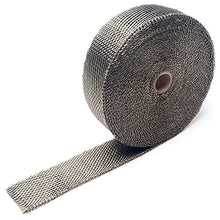 Charger l&#39;image dans la galerie, Exhaust Header Heat Wrap - APE Racing Basalt Lava Twill Weave Muffler Pipe Shield Tape Roll 2&quot; x 50&#39; For ATV Motorcycle Car UTV, Titanium Wraps with 8pcs Stainless Steel Zip Ties