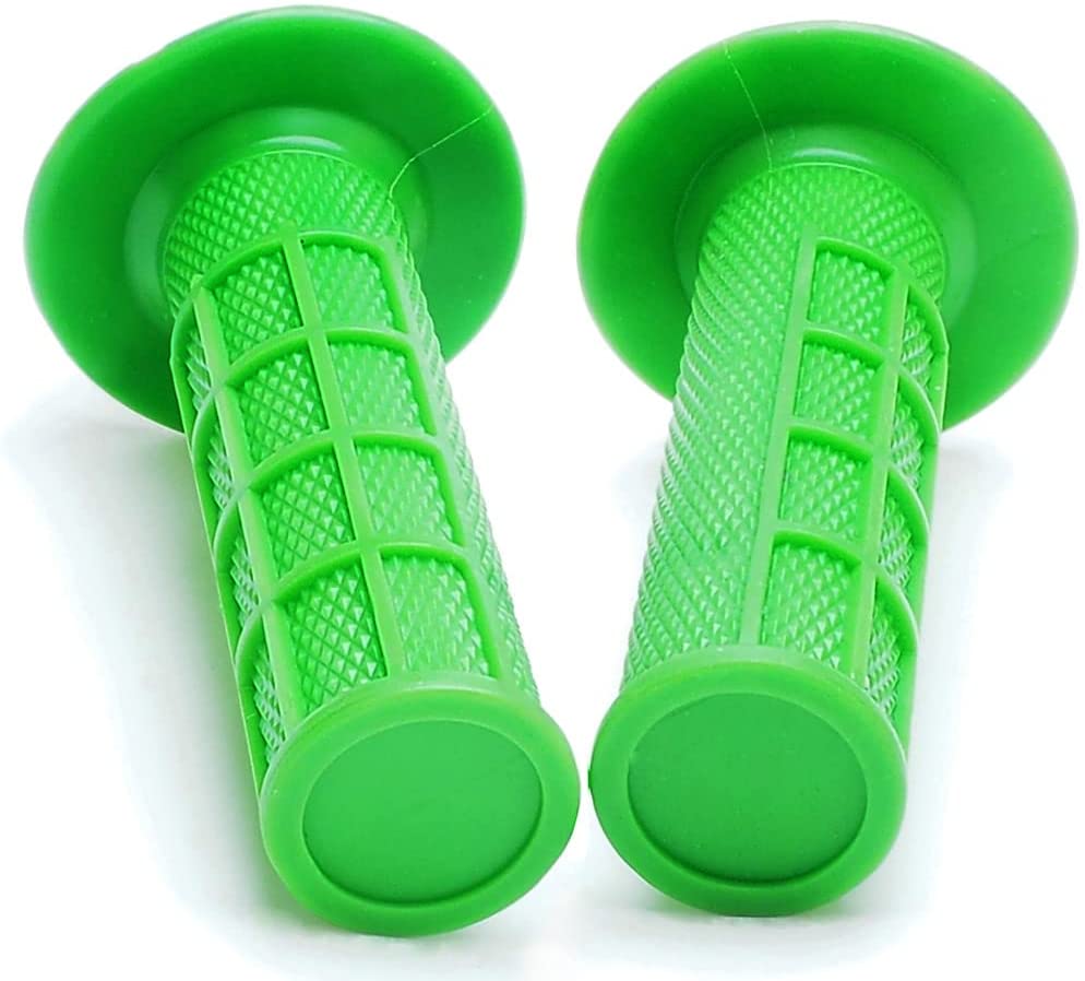 APE RACING Anti-Slip Lock-on Twist Throttle Handlebar Grips for Motorcycle Dirt bike Motocross (Green)