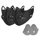 Sports Face Mask (Pack of 2 Masks) Reusable with Filters for Outdoor Protection