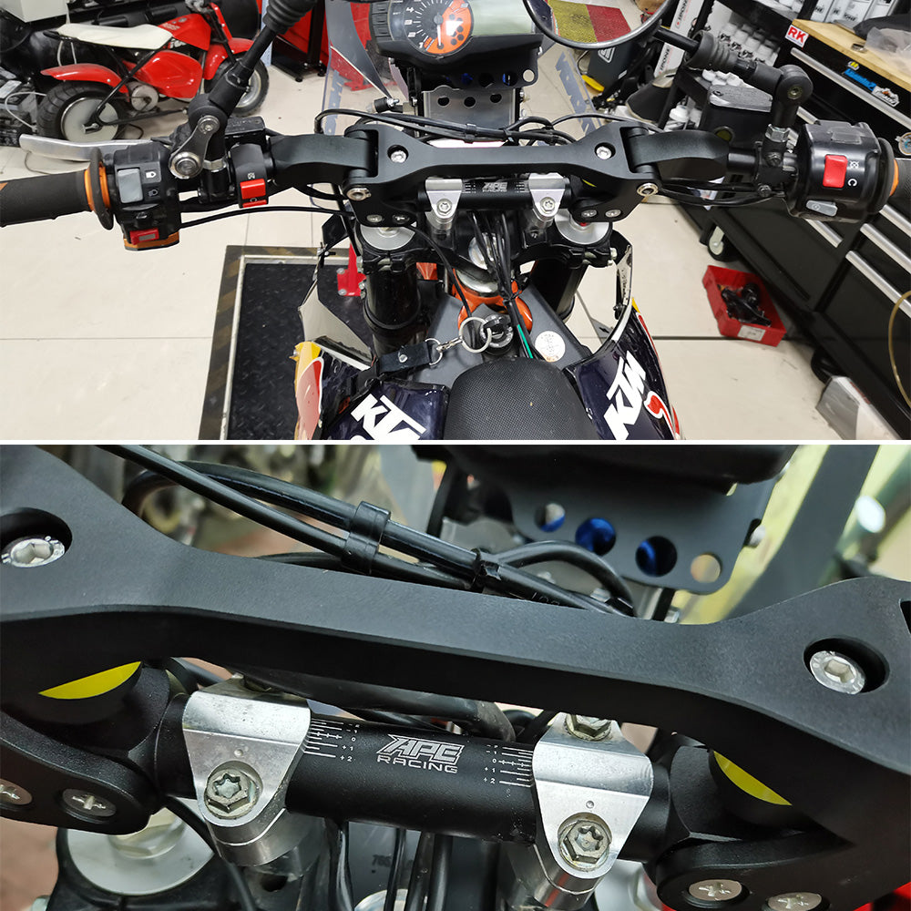 APE RACING 7/8" 22mm Flex Handlebar For Adventure Motorcycle Dirt bike MX ATV Quad (Silver)